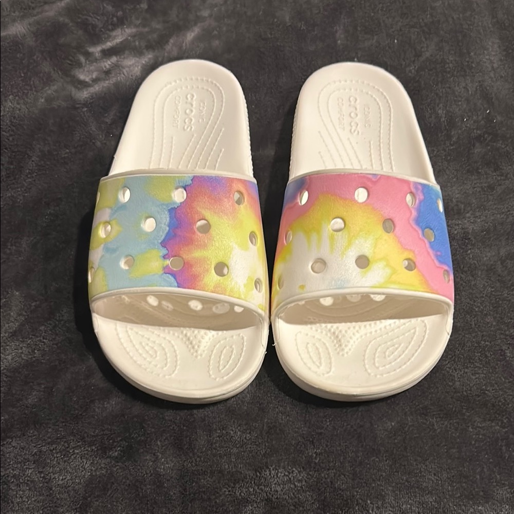 CROCS Pink and Blue Sandals Vibrant Summer Style